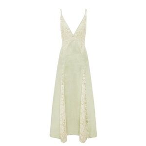 Alemais apollonia pistachio slip dress US 6